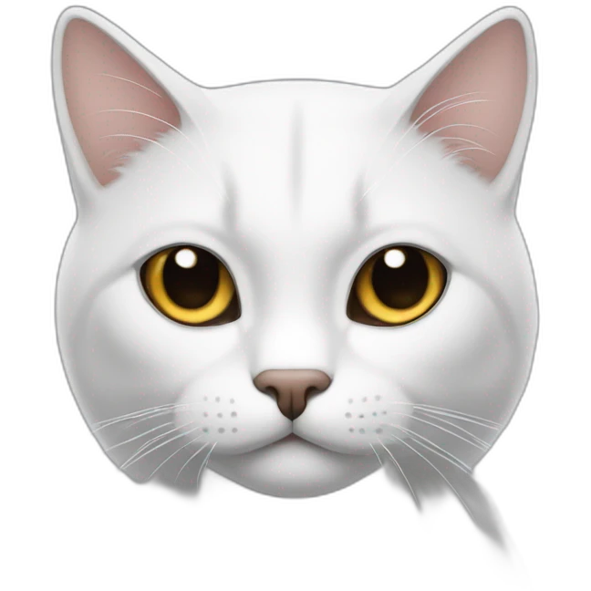 Gato blanco manchas negras emoji