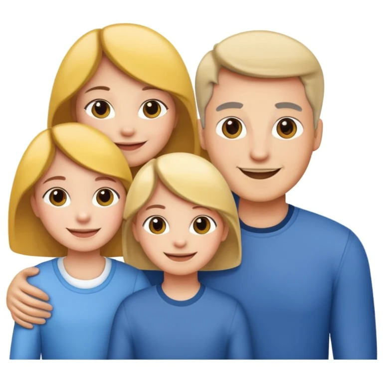 family posing for photo emoji