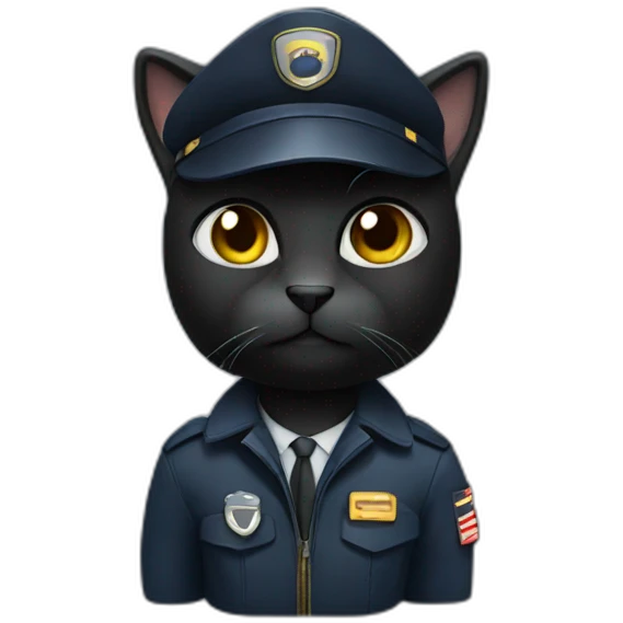 dark cat pilot emoji