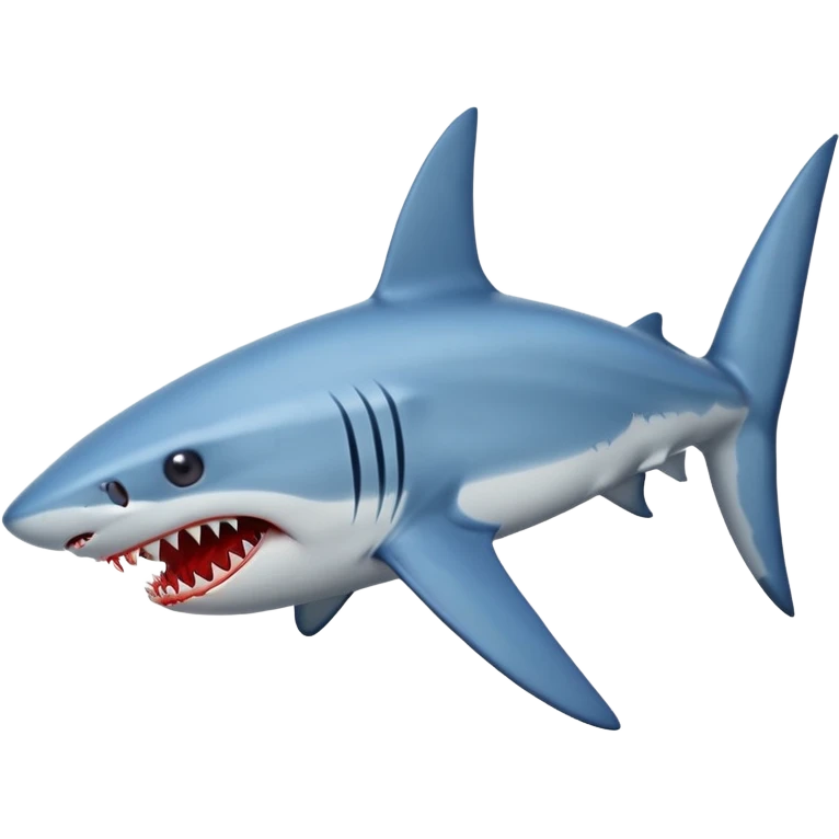 blue Shark attack efferct with blood emoji