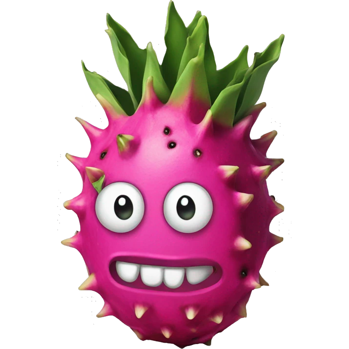 dragonfruit with face emoji