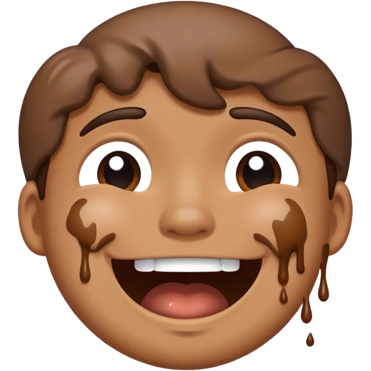 Smile sobbing poop emoji