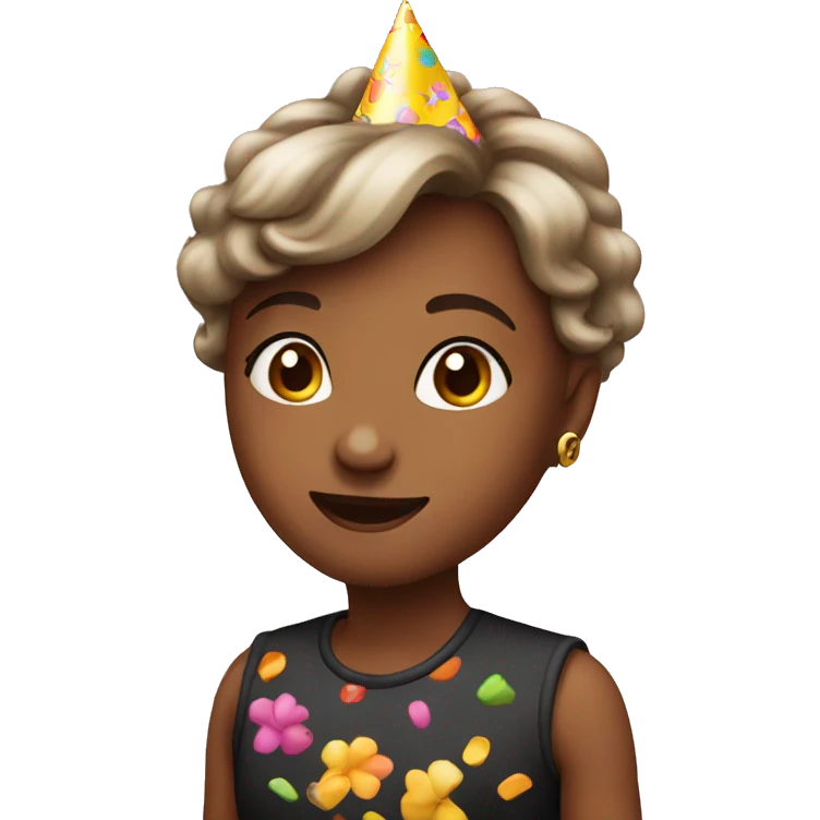 Birthday with girl emoji