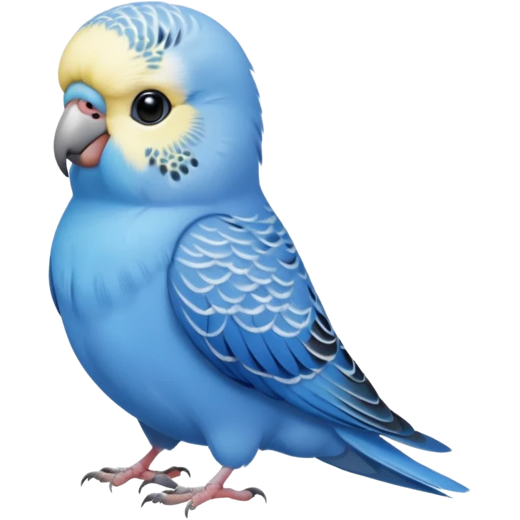 blue budgie parakeet with Armando emoji