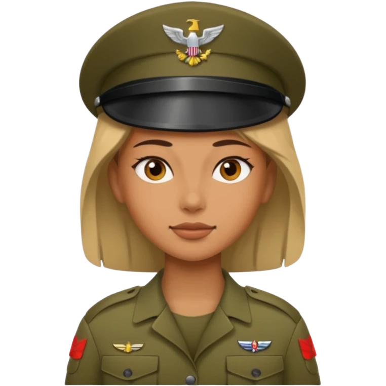 women Soldier with no cap emoji