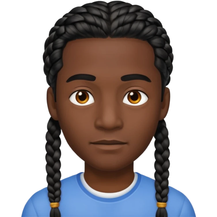 men and, haired, braided, black hair emoji