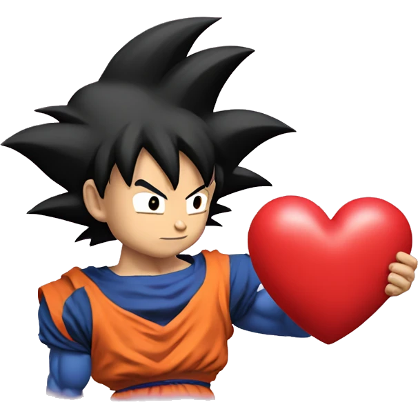 goku enviando un corazón emoji