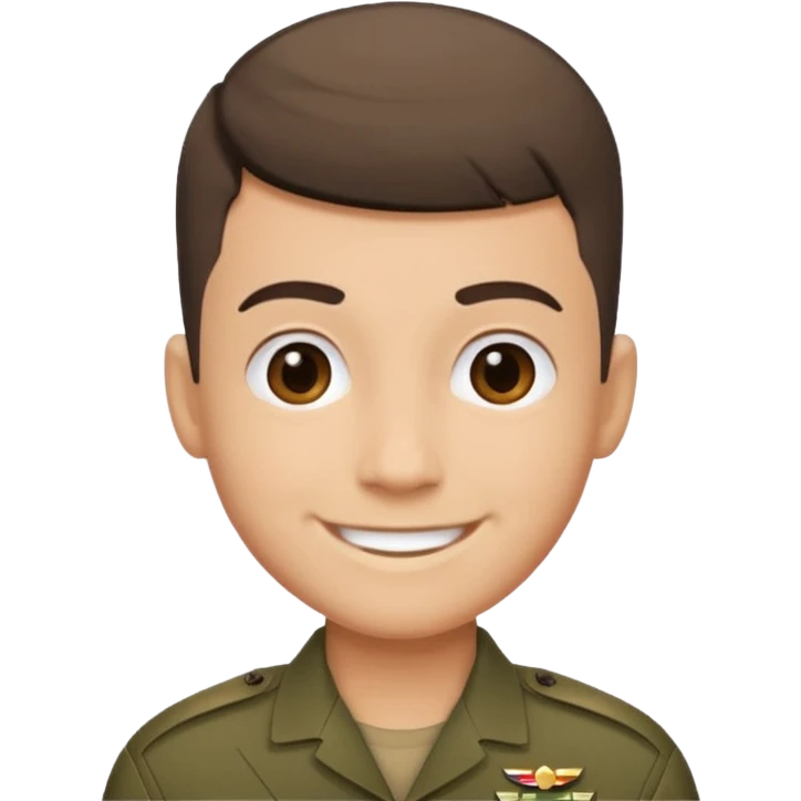 A friend with miltary hair cut emoji