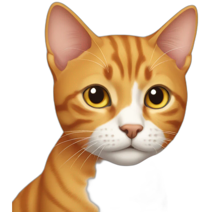 Shorthaired, orange tabby cat emoji