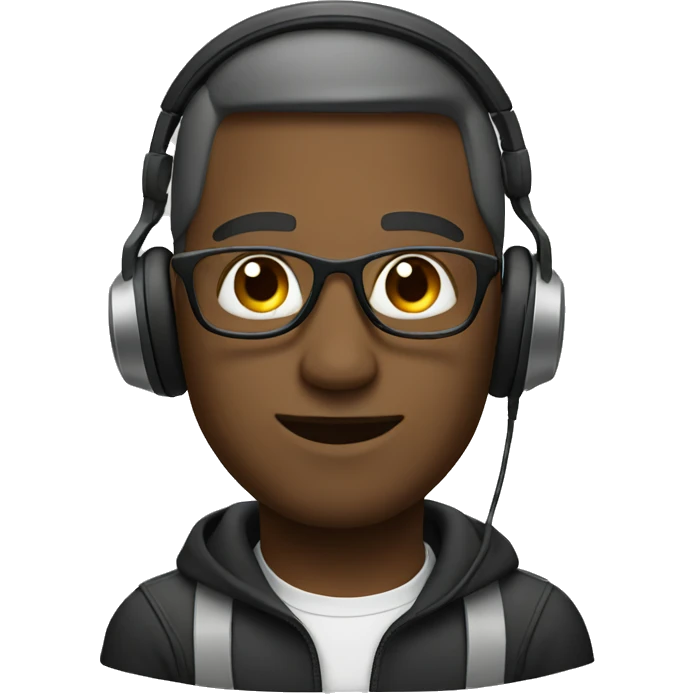 Man wearing headphones  emoji