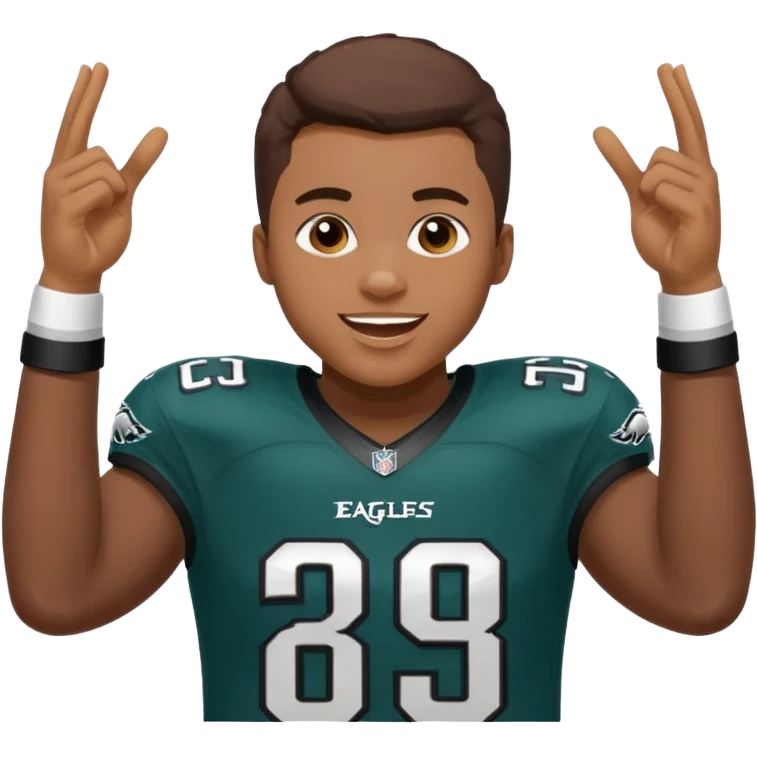 Jaylen hurts celebrating eagles hard emoji