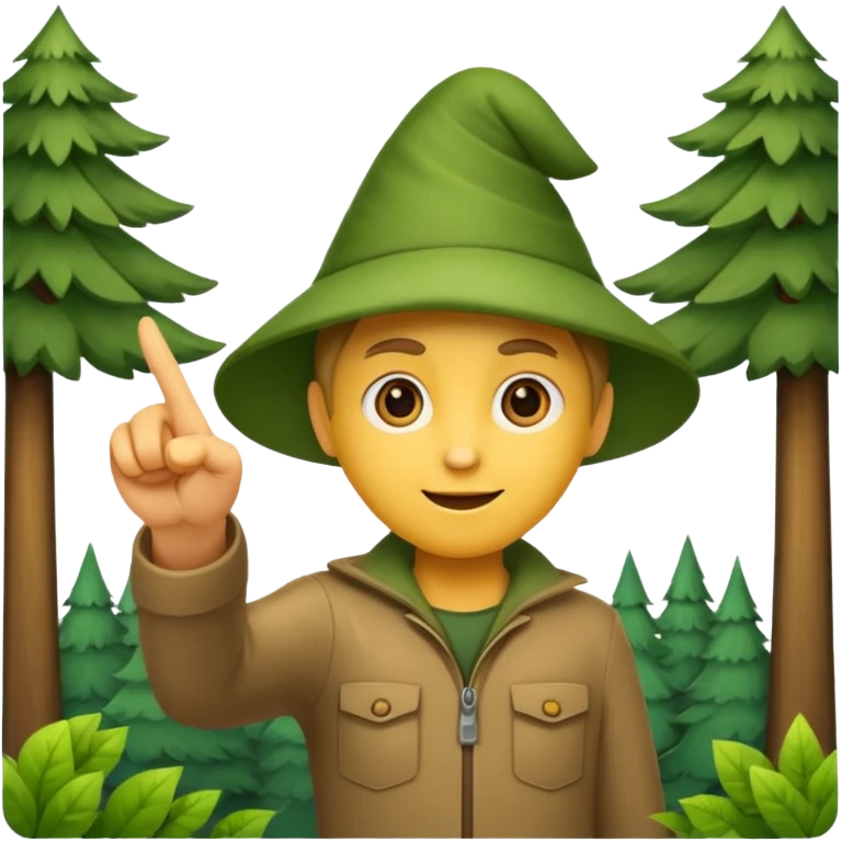 forest character pointing at viewer “you” gesture emoji