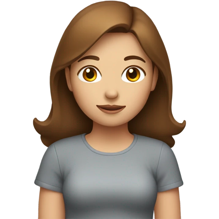 girl with brown hair driving a tiny red car emoji