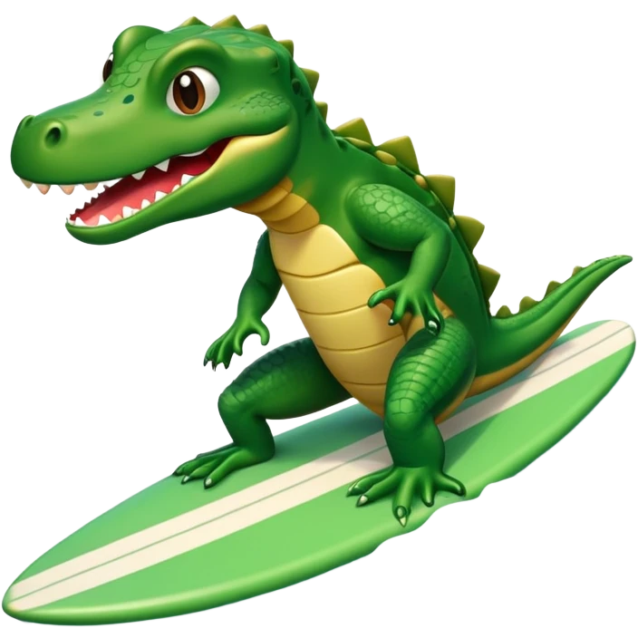Cocodrilo surfeando emoji