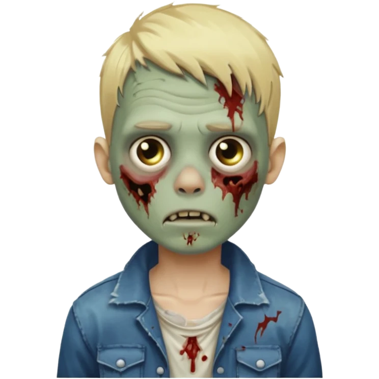 zombie boy with blonde hair emoji