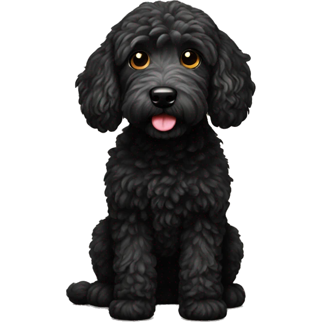  black golden doodle emoji