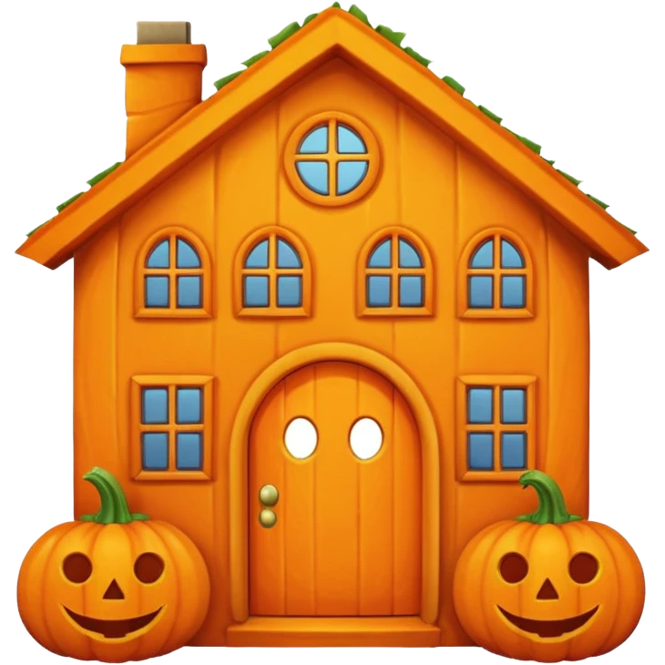 Maison citrouille emoji
