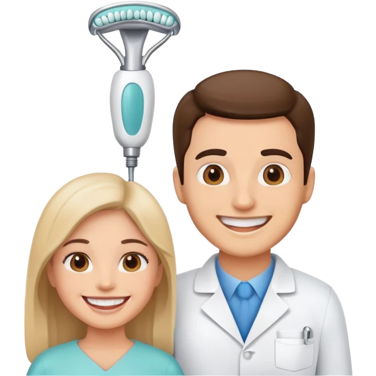 dentist with patient emoji
