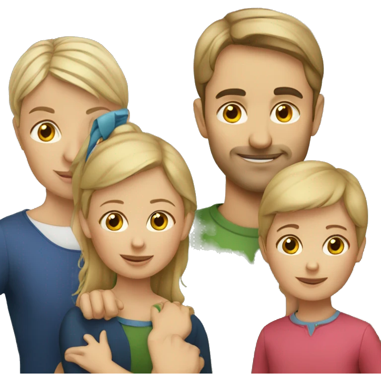 french-russian parents with two children emoji