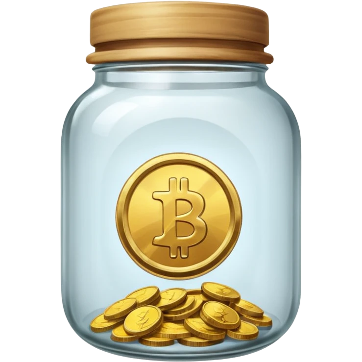 jar with a one coins emoji