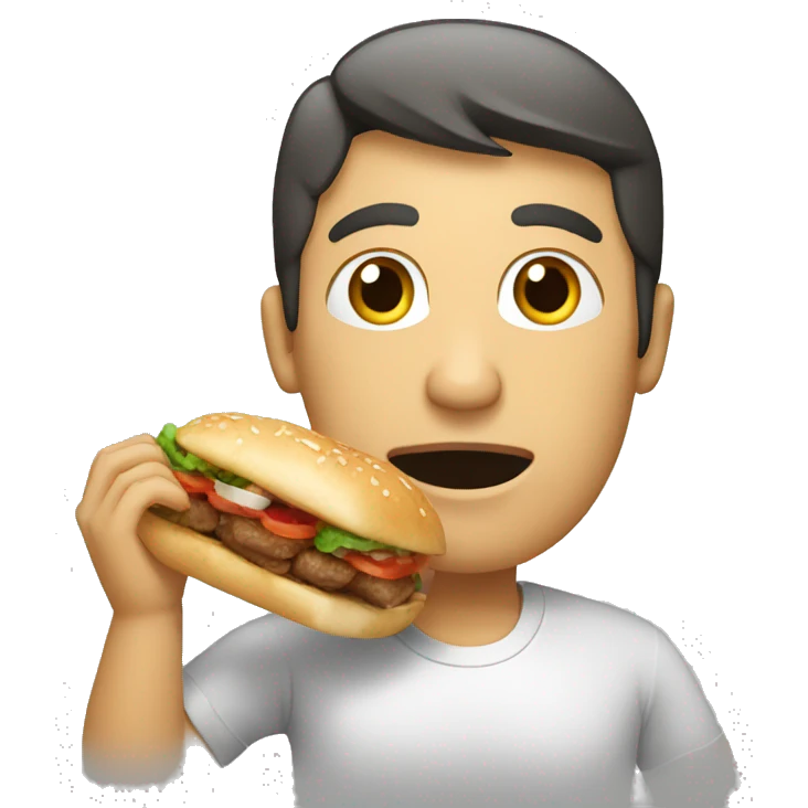 a person asking if you want to eat a kebab for lunch emoji