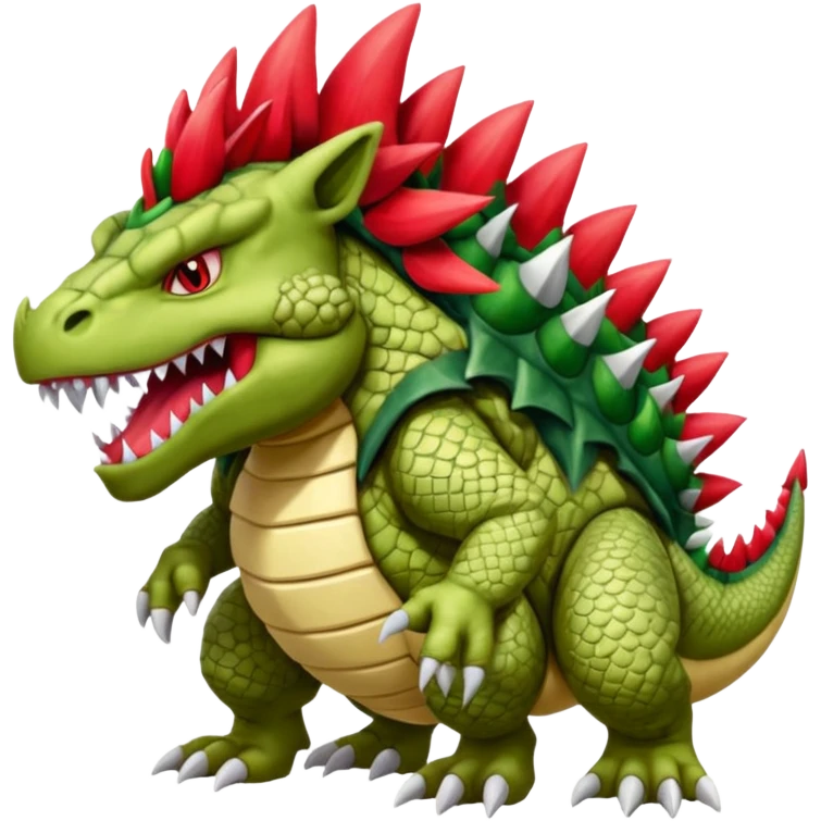 Ugly Fey Toony Bowser-Tyranitar-Groudon-Rhydon-Shaymin-dragon emoji
