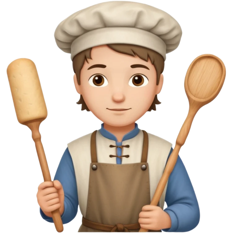 baker with rolling pin in Medieval Villagers emoji