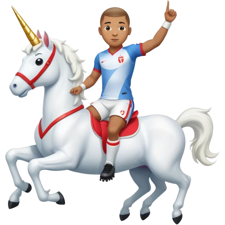 mbappe on top of a unicorn emoji