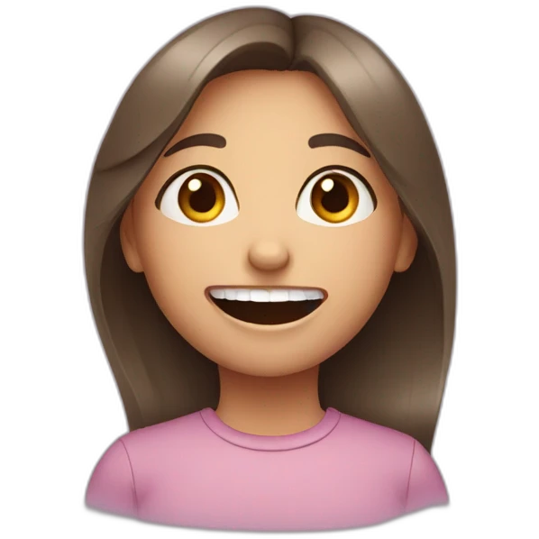 Girl with a gap in her teeth emoji
