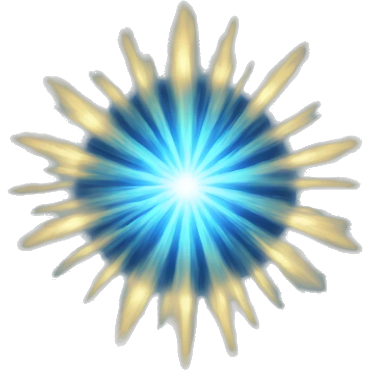 blue light sphere radiating aura  emoji