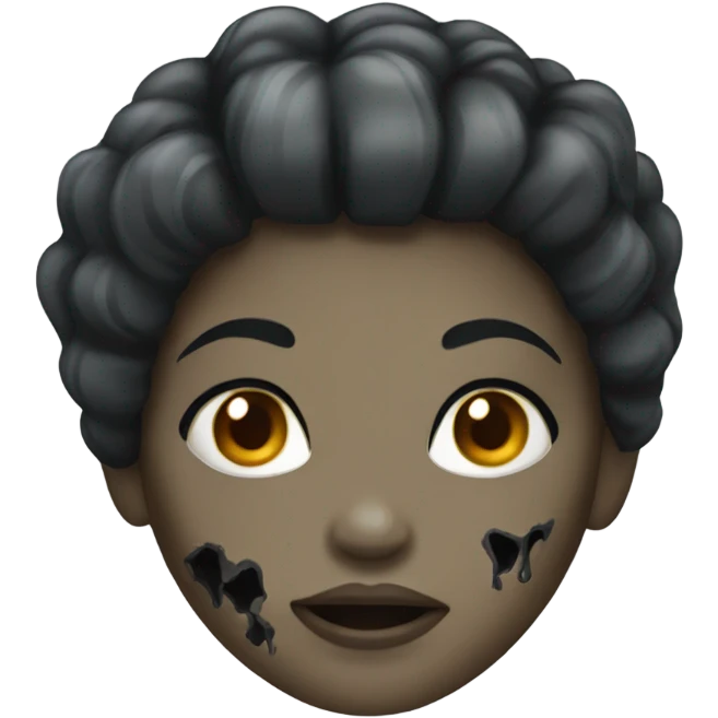 Girl zombie black hair  emoji