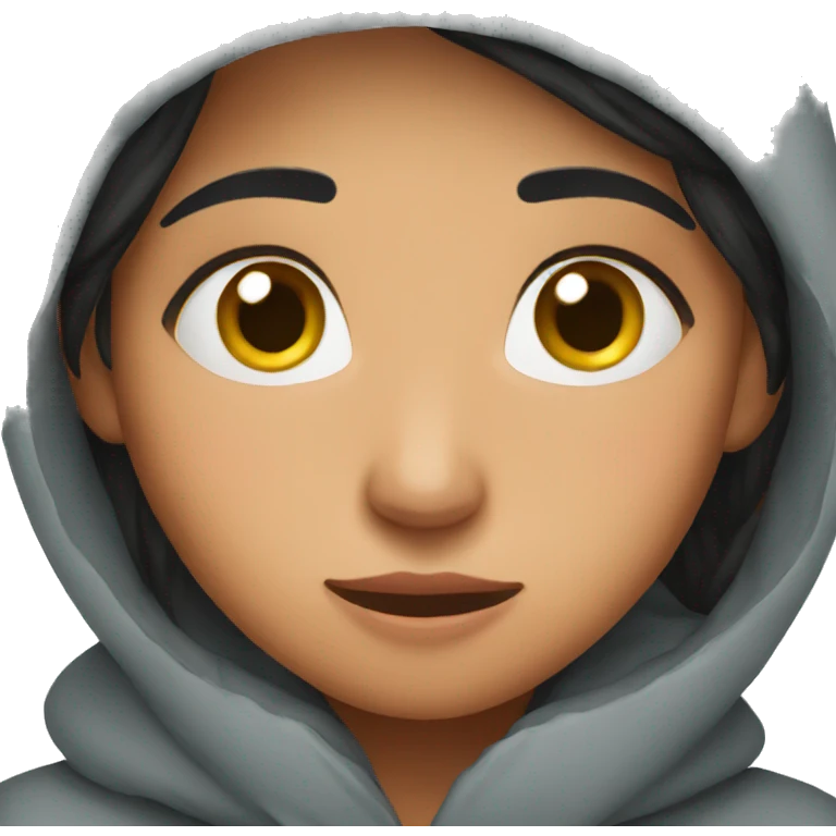Nepali girl feeling cold  emoji