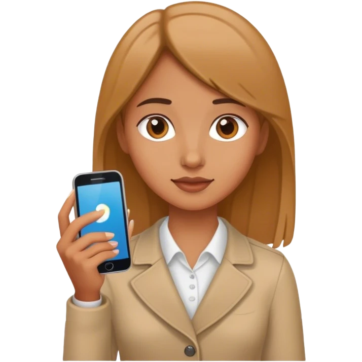 Girl with a phone  emoji