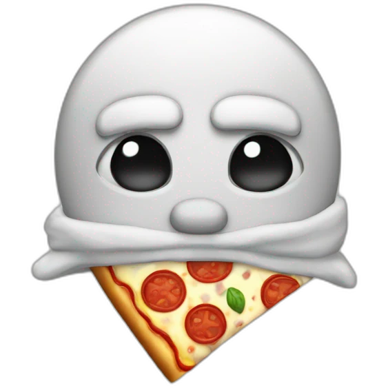 Very cold pizza emoji