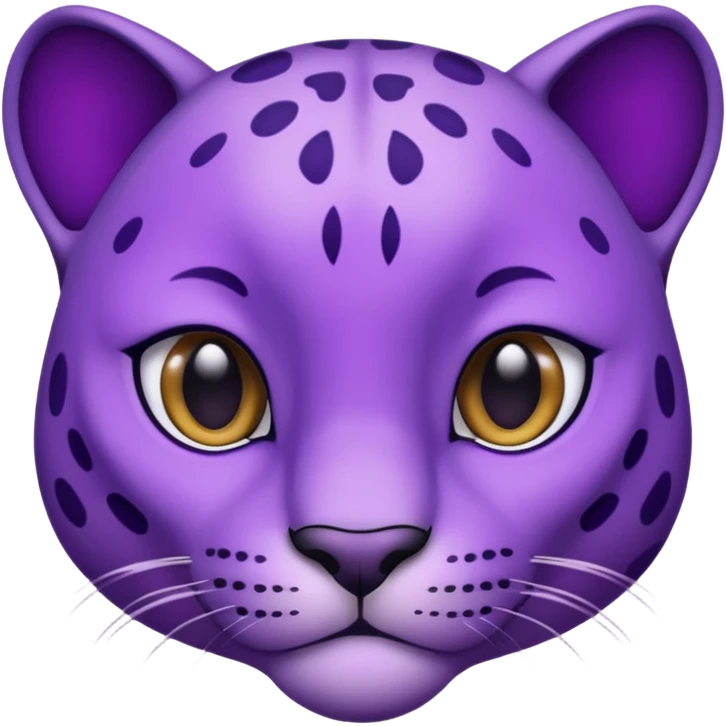 Purple Panther face turned to the slight right emoji