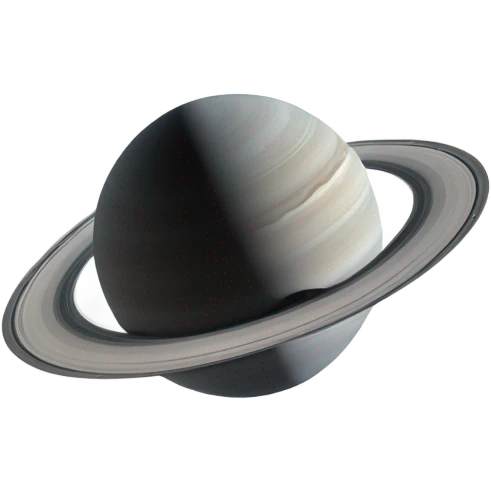 saturn in a white star storm emoji