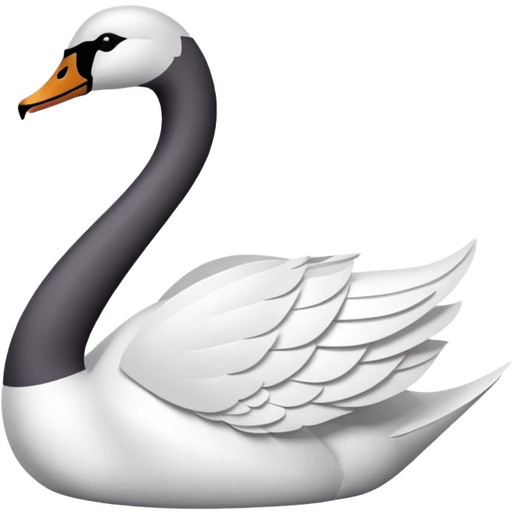 Small paper swan . emoji