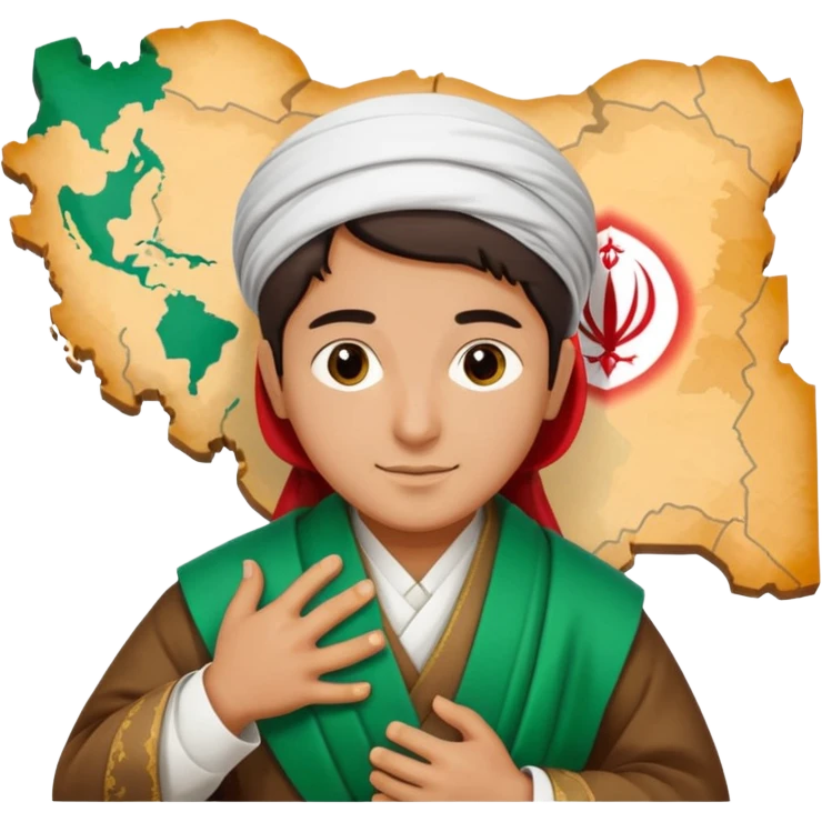 نقشه ایران  بغل کرده emoji