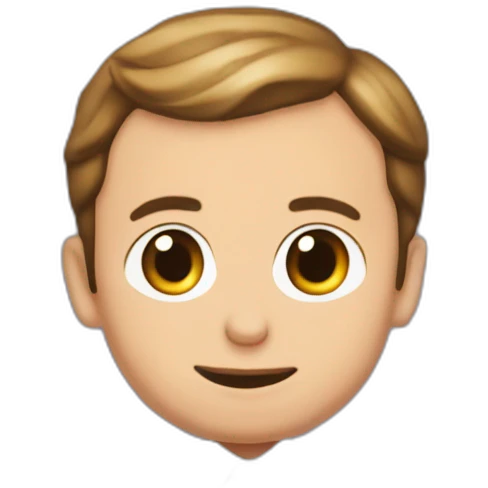 Macron en short qui mange un gâteau emoji