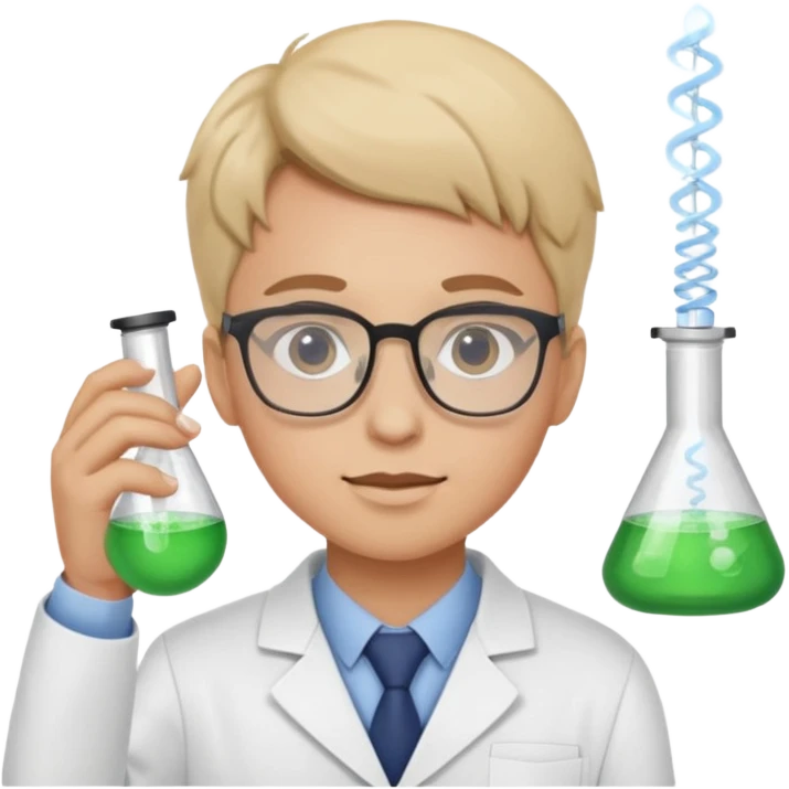 young pharmacist studying scienc emoji