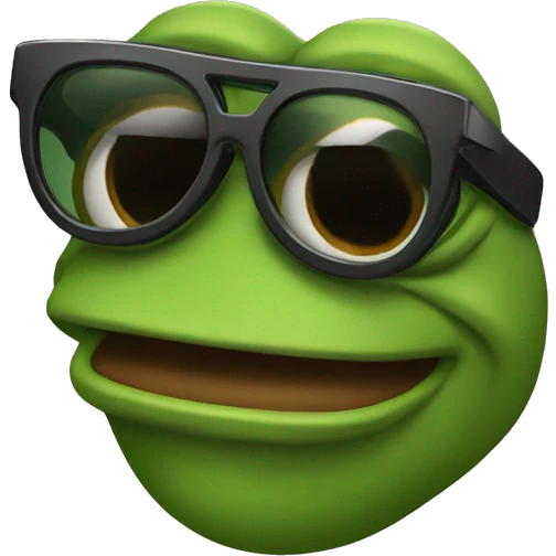 Pepe with sunglasses emoji