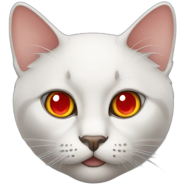 Cat with red eyes emoji