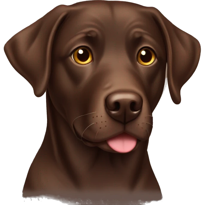 Chocolate lab mixed  emoji