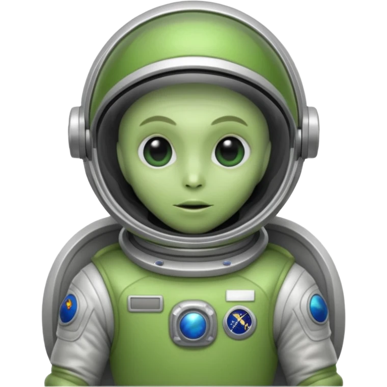 green alien silver Astronaut emoji