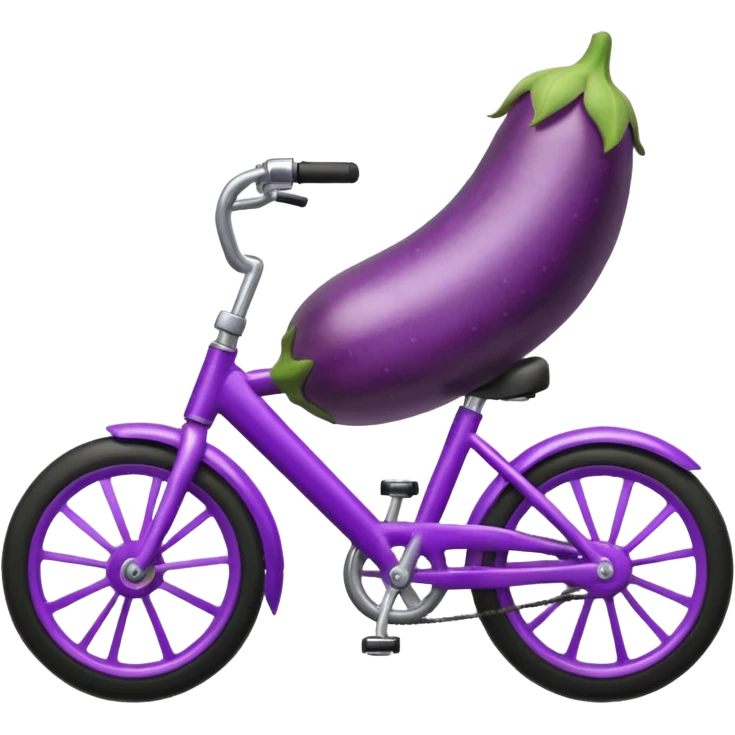 eggplant on bike emoji