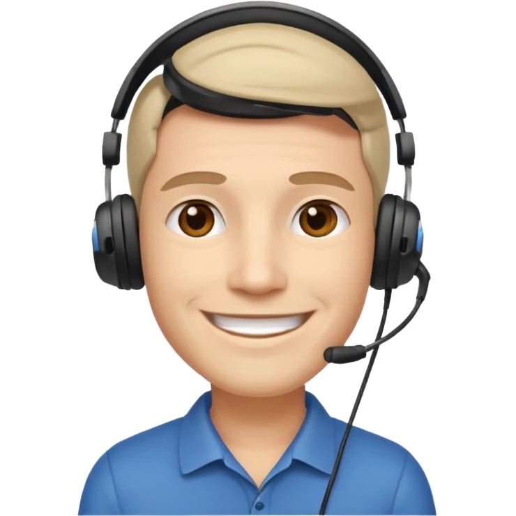 Emoji for call center worker (man) emoji