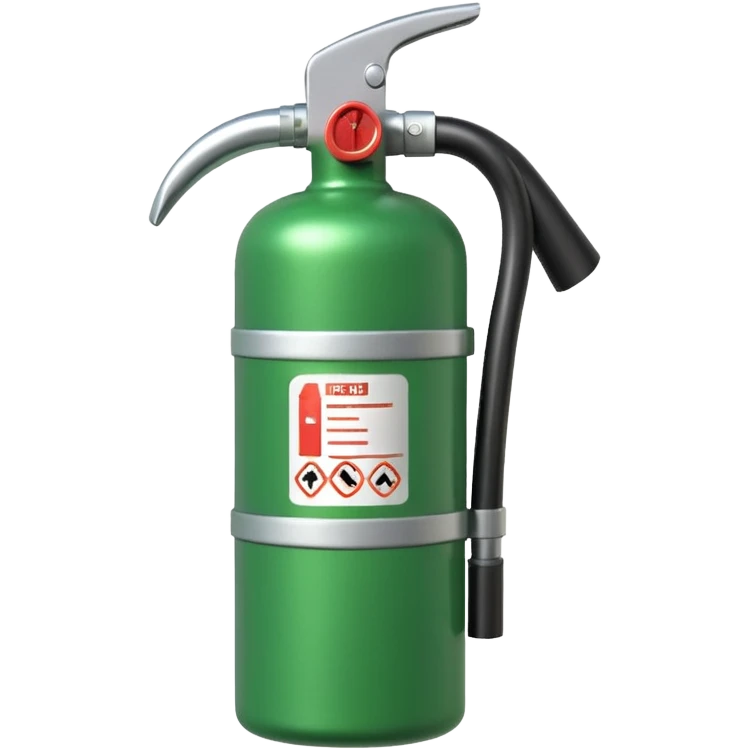 green fire extinguisher with foam coming out emoji