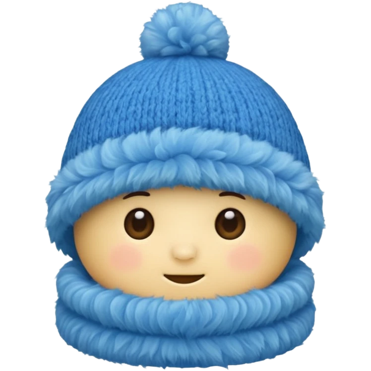 blue fluffy hat emoji