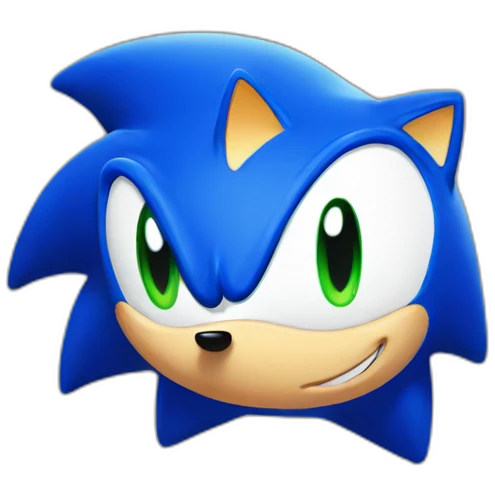 cute sonic head emoji