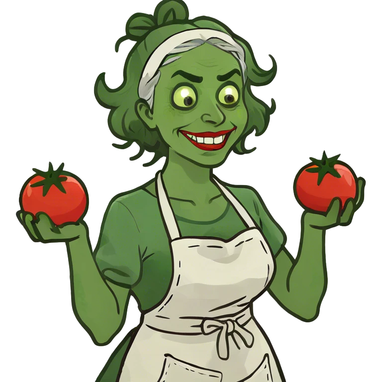 Mad lady throwing tomatoes  emoji